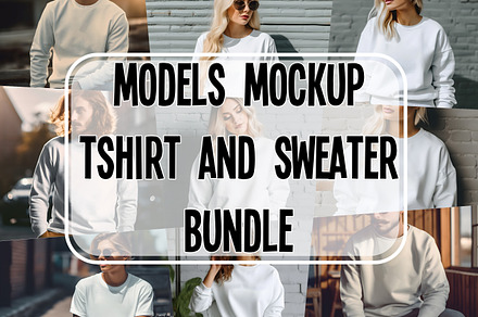 Models mockup, tshirt and sweater
