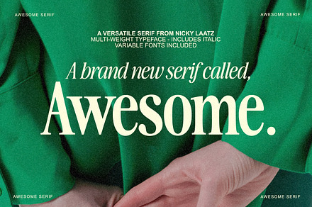 The Awesome Serif Family (32 Fonts)
