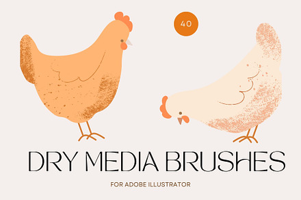 40 Dry Media Brushes for AI