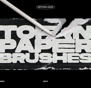 Rippers Edge Torn Paper Brushes