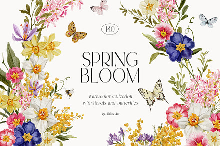 SPRING BLOOM watercolor collection