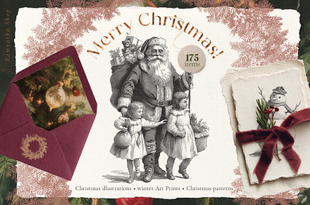 Merry Christmas! Vintage winter set