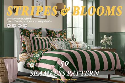 Stripes, Plaids & Floral Pattern