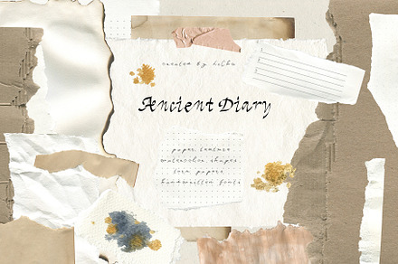 Ancient Diary Torn Paper Texture