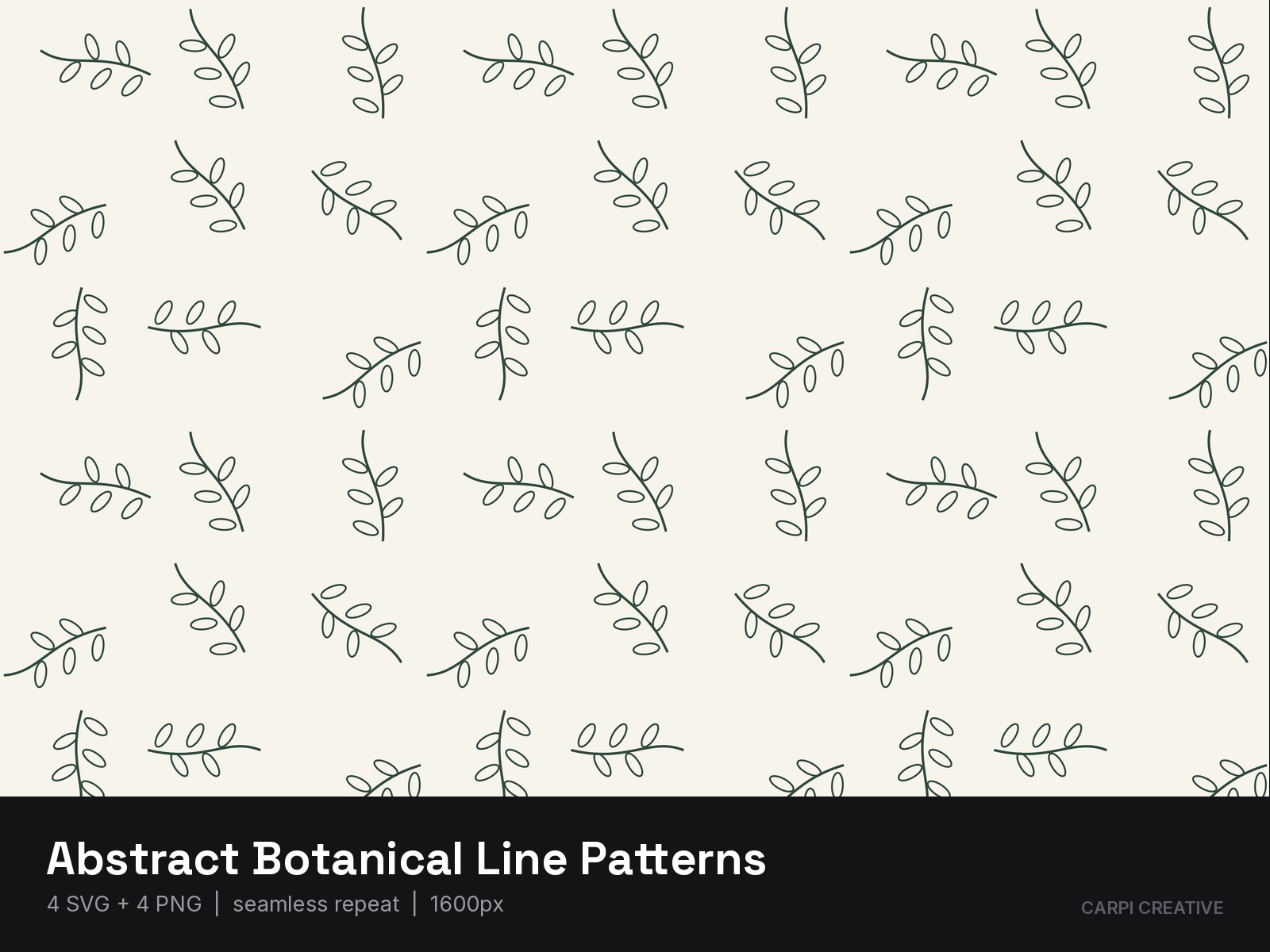 Abstract Botanical Line Patterns