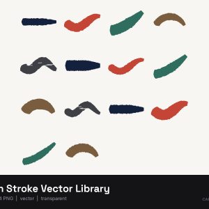 Brush Stroke Vector Library